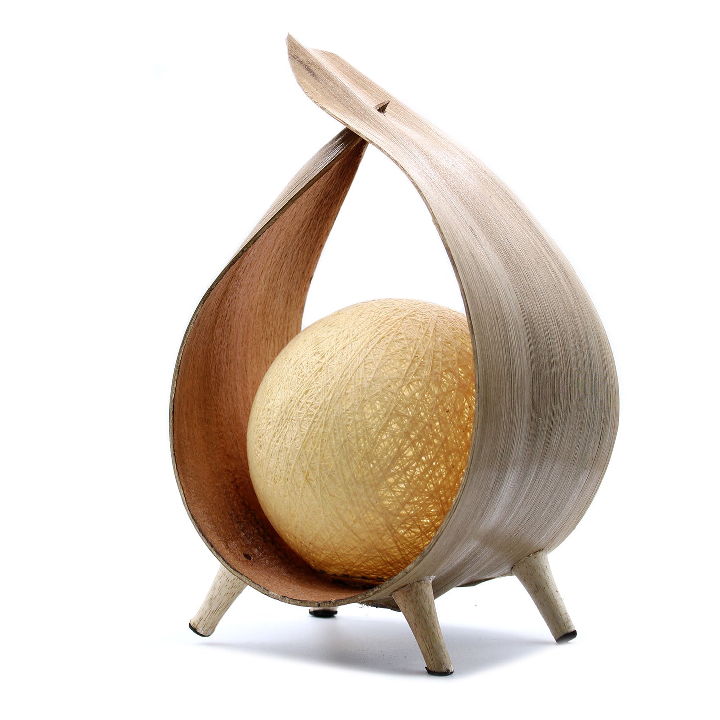 Natural Coconut Lamp UK Plug - Natural Wrapover