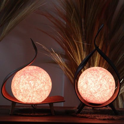 Natural Coconut Lamp UK Plug - Chocolate Wrap-over