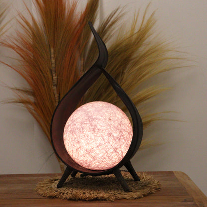 Natural Coconut Lamp UK Plug - Chocolate Wrap-over