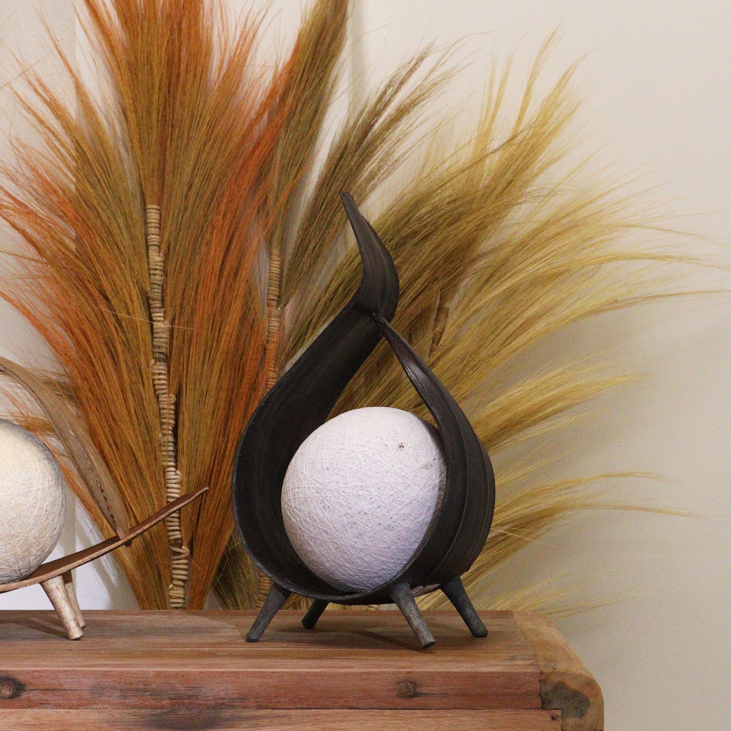 Natural Coconut Lamp UK Plug - Chocolate Wrap-over