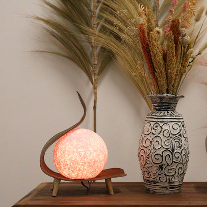 Natural Coconut Lamp UK Plug - Chocolate Twist