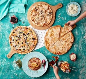 Bamboo Board with Pizza