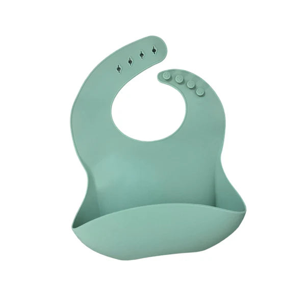 Eco-Friendly Bamboo Baby Suction Plate Feeding Set - Green