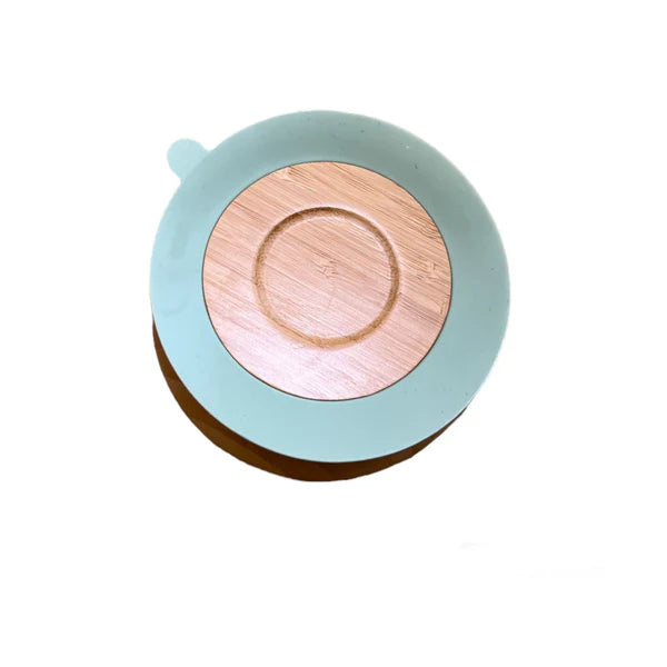 Eco-Friendly Bamboo Baby Suction Plate Feeding Set - Green