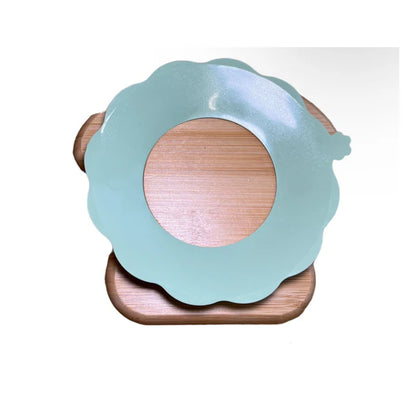 Eco-Friendly Bamboo Baby Suction Plate Feeding Set - Green