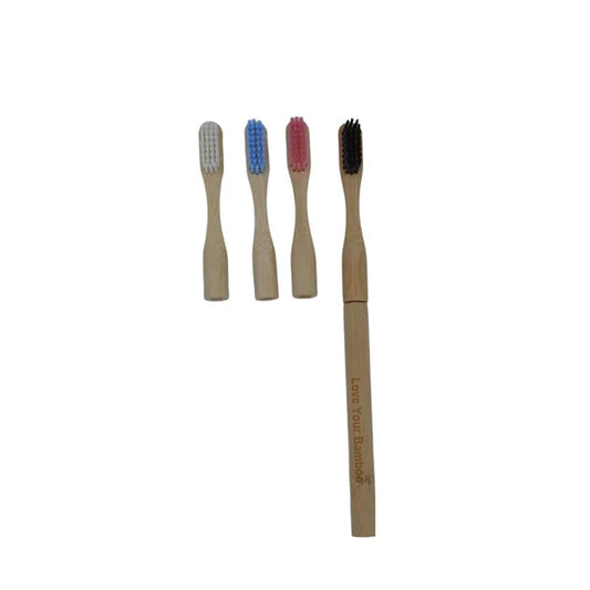 Bamboo Toothbrush with Interchangeable Heads - Eco-Friendly Oral Care