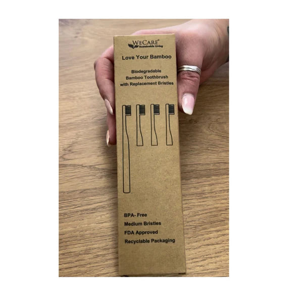 Bamboo Toothbrush with Interchangeable Heads - Eco-Friendly Oral Care